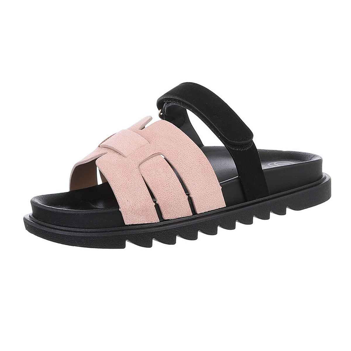 Wenen slippers nude/black