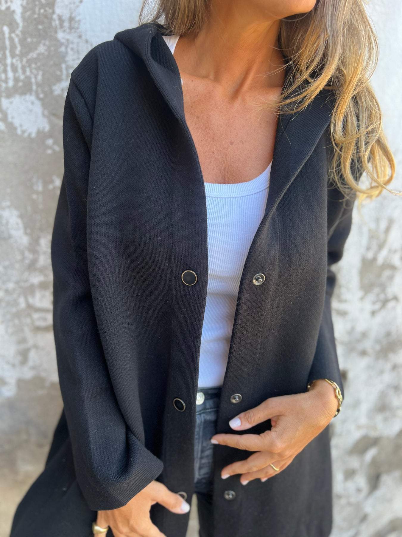 ELISA ™ | Casual single-breasted blazer met capuchon